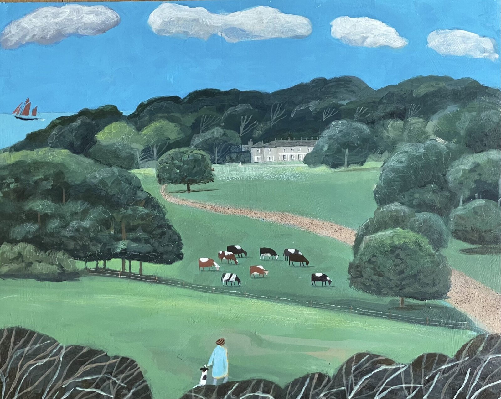 Barbara Peirson | Cows Grazing at Sheringham 1 Barbara Peirson