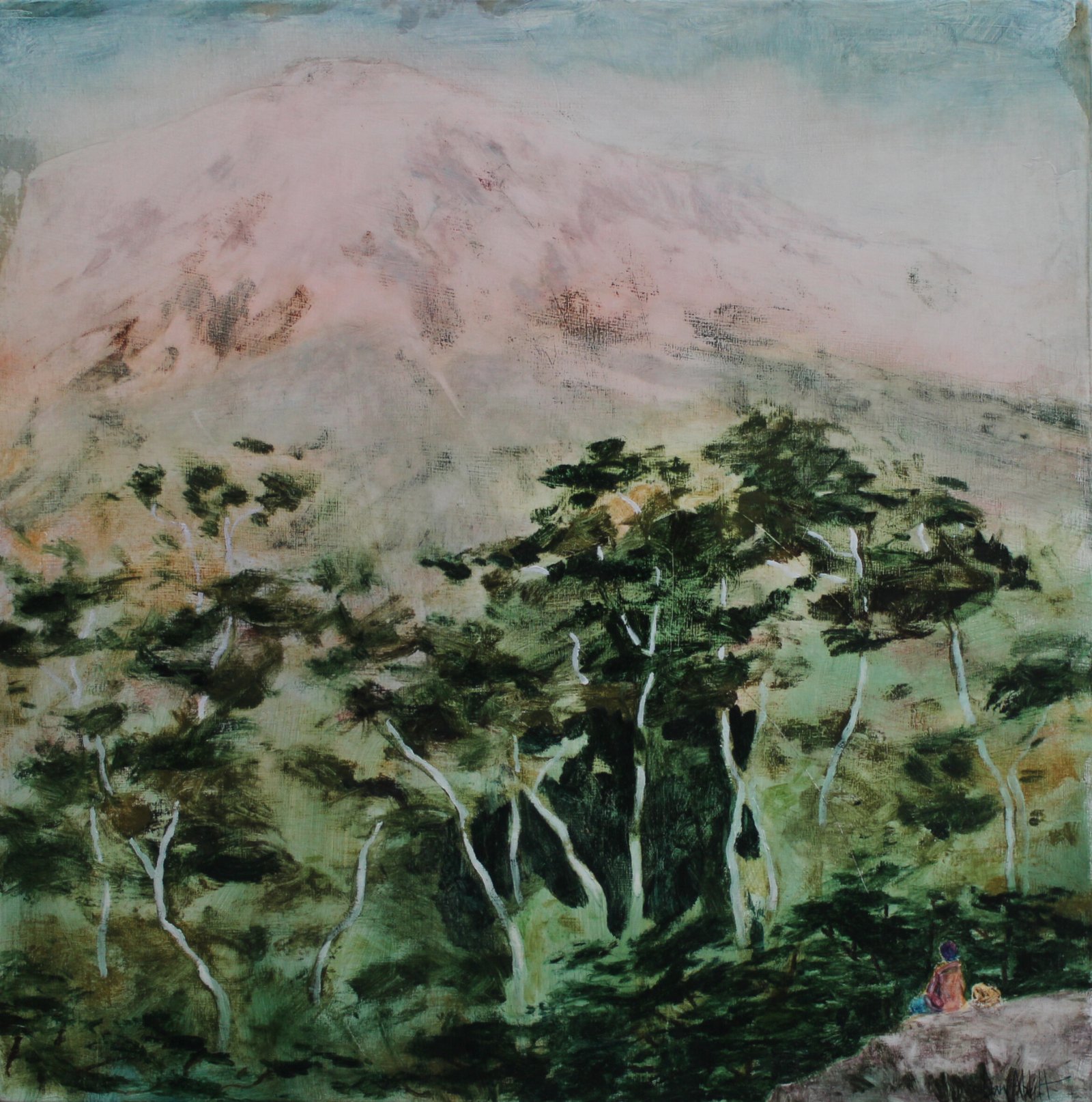 A rose mountain oil on panel 39 x 39 cm 1250