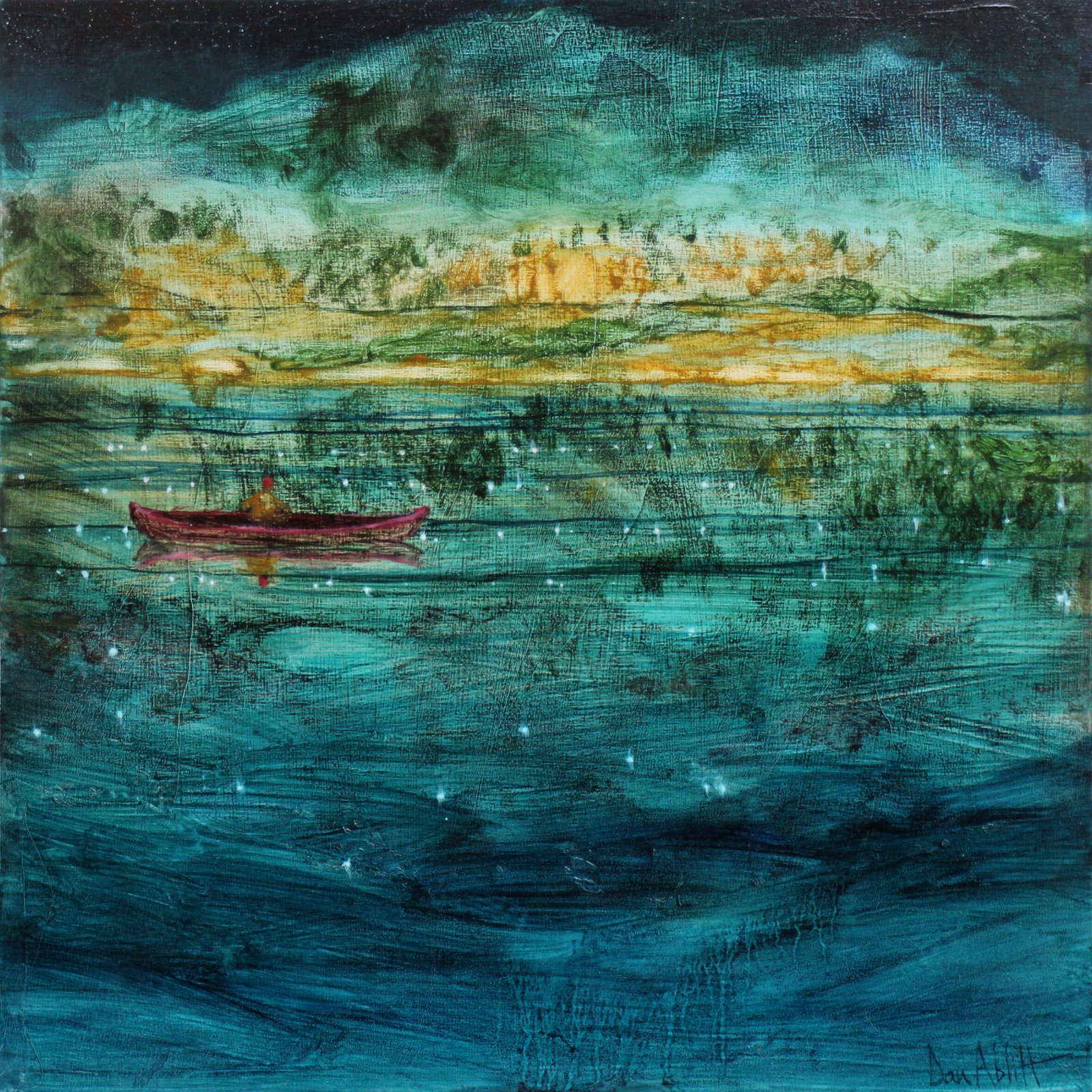 red canoe oil on panel 29 x 29 cm 975
