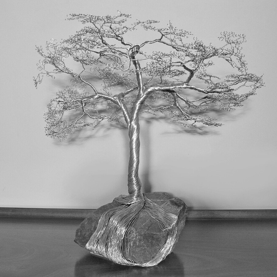 Keith Simpson wire tree sculpture
