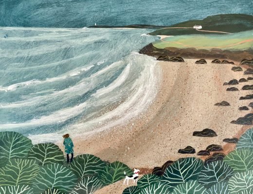Barbara Peirson original painting Coastal Path