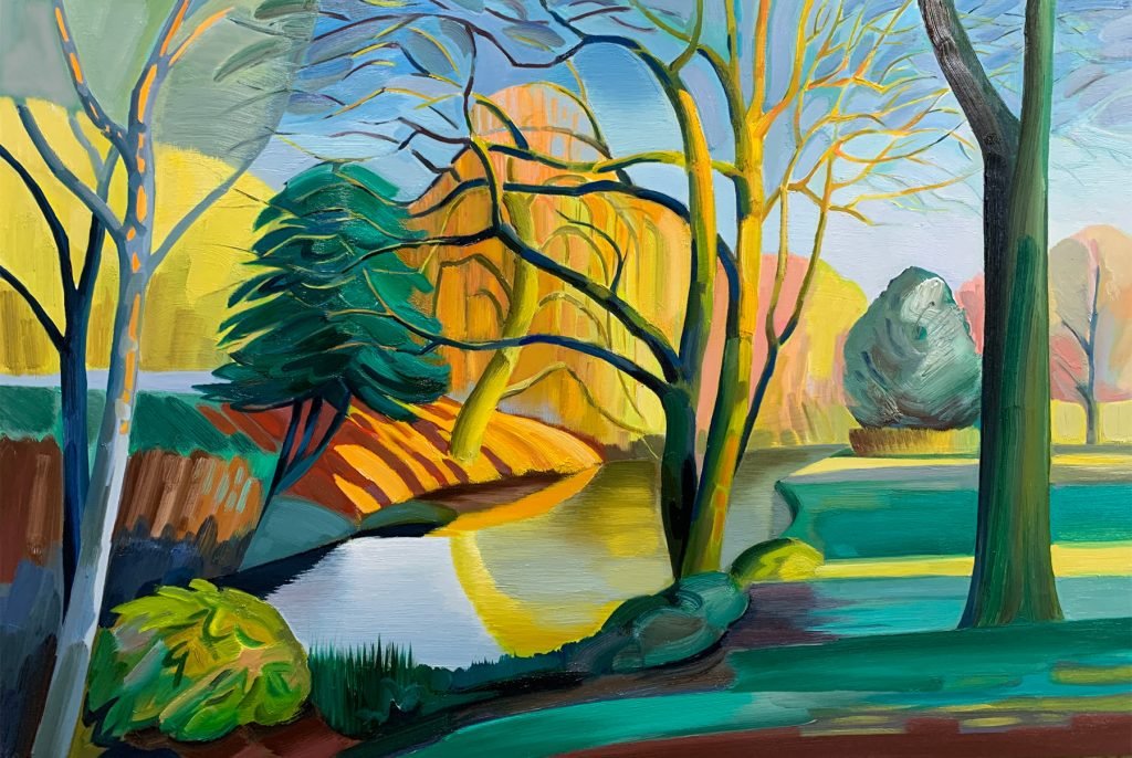 Lindsey Hambleton Light & Shadow River Wye original painting