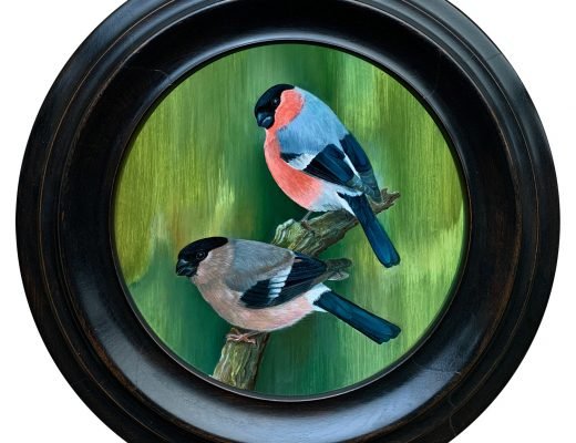 original painting Bullfinch