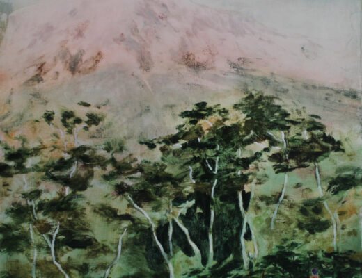 A rose mountain oil on panel 39 x 39 cm 1250