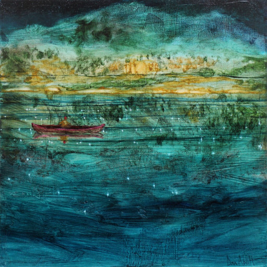 red canoe oil on panel 29 x 29 cm 975