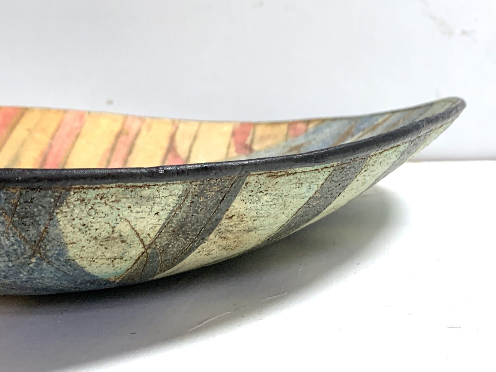 Laurel Keeley | Stoneware Bowl | Sgraffito Fish & Foliage 10 Laurel Keeley