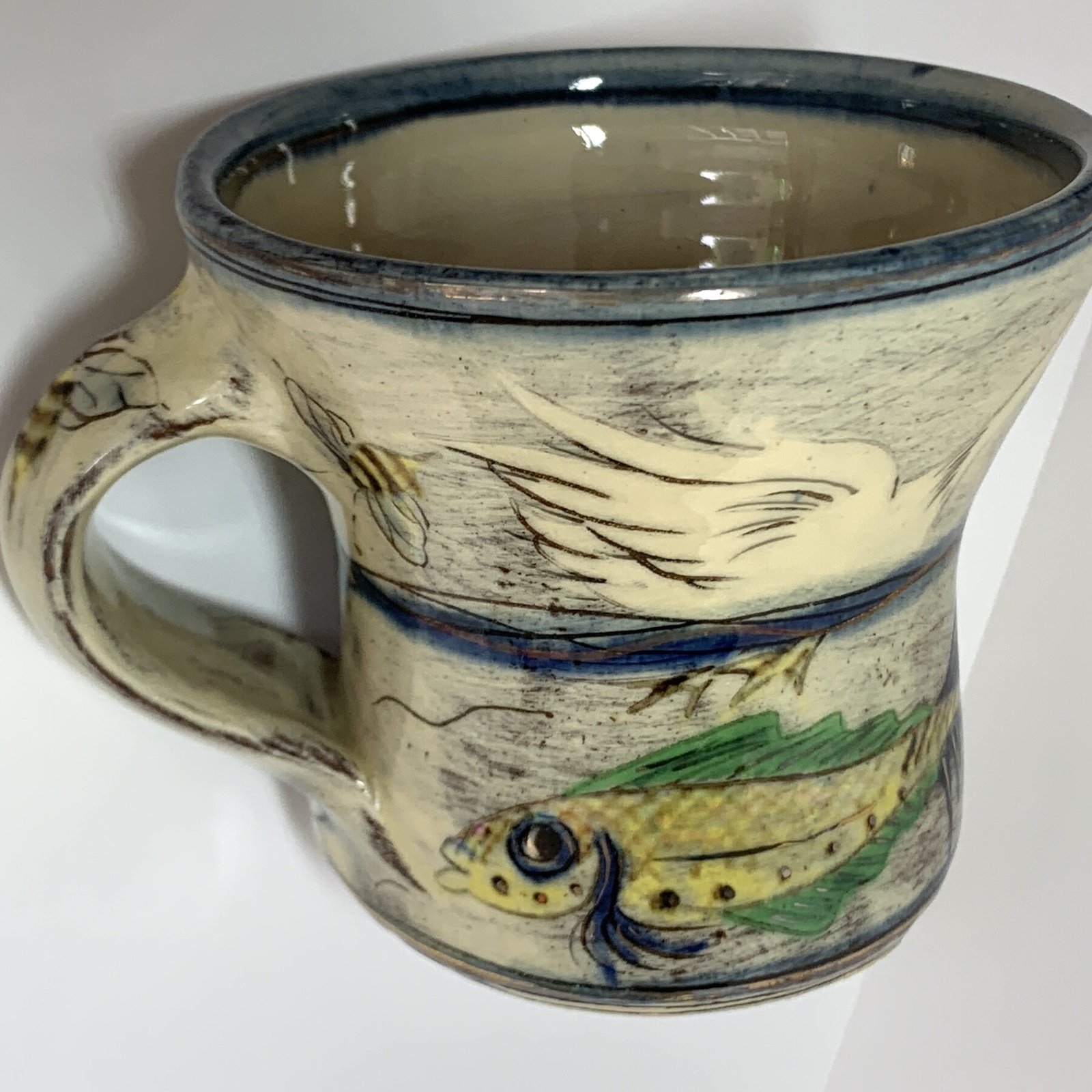 Nick Chapman | Two Nature Themed Mugs | Devon 1990s 3 Nick Chapman pottery
