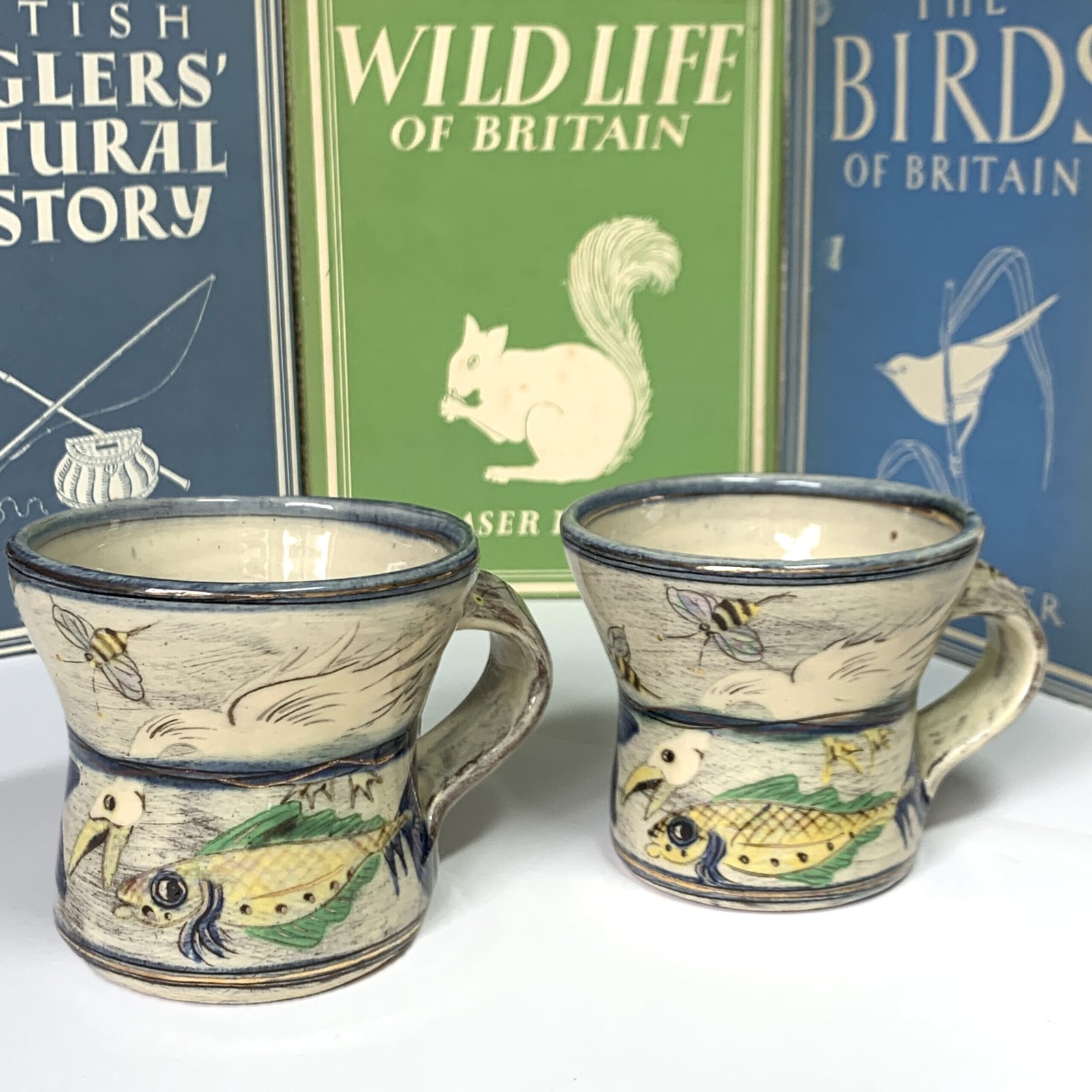 Nick Chapman | Two Nature Themed Mugs | Devon 1990s 1 Nick Chapman pottery